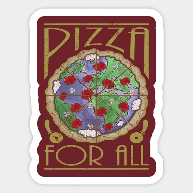 Pizza For All Sticker by FrontalLobe